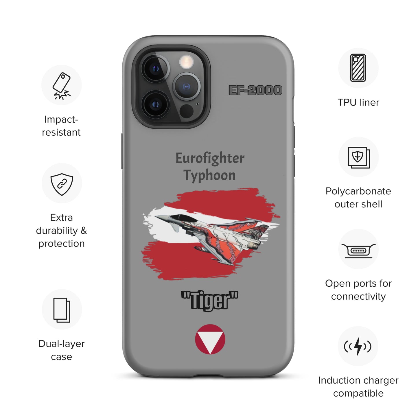Austrian Typhoon "Tiger" Patriot iPhone Case