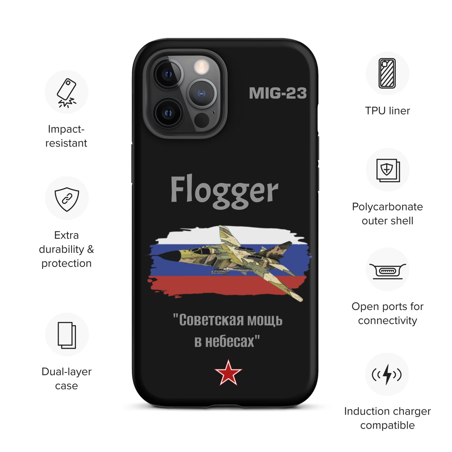 Black Case Flogger Patriot iPhone Case