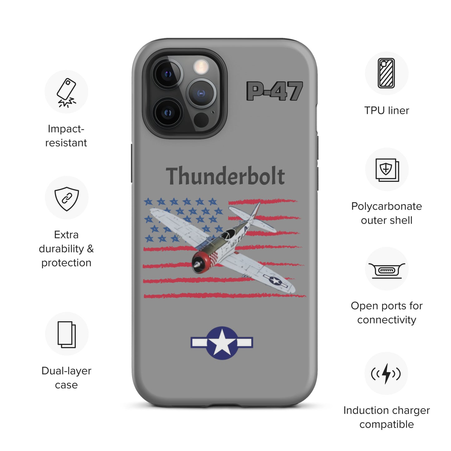 WWII Thunderbolt Patriot iPhone Case