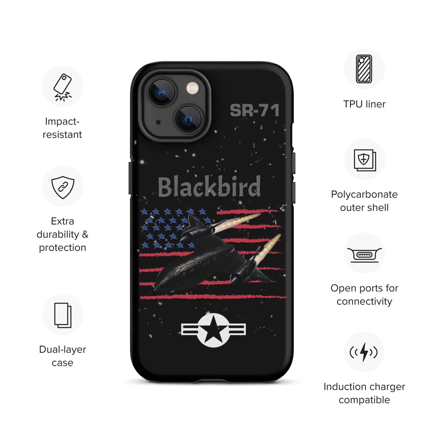 Blackbird Patriot iPhone Case (Without Quotes)