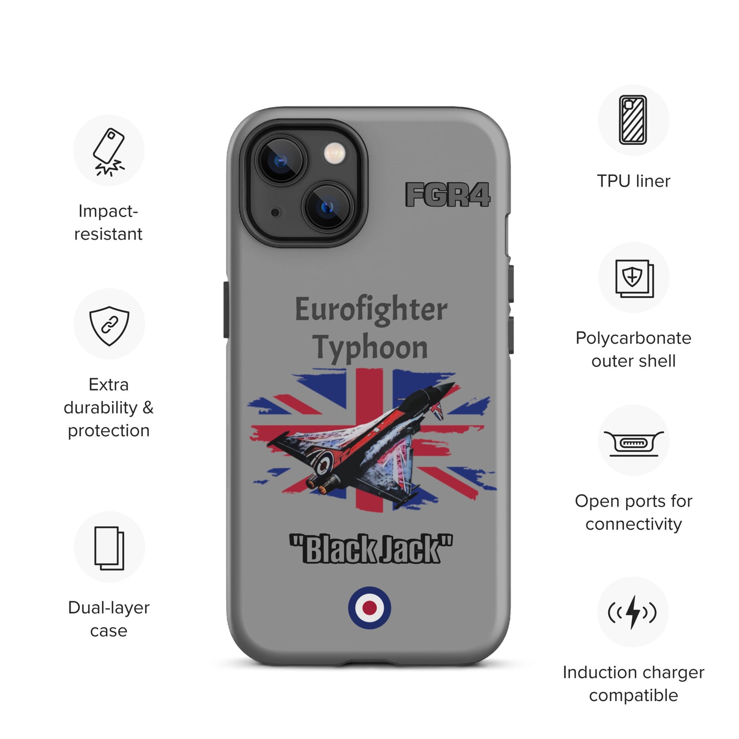 Black Jack Typhoon Patriot iPhone Case