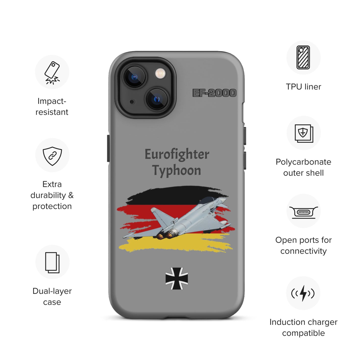 German Typhoon Patriot iPhone Case (Without Quotes)
