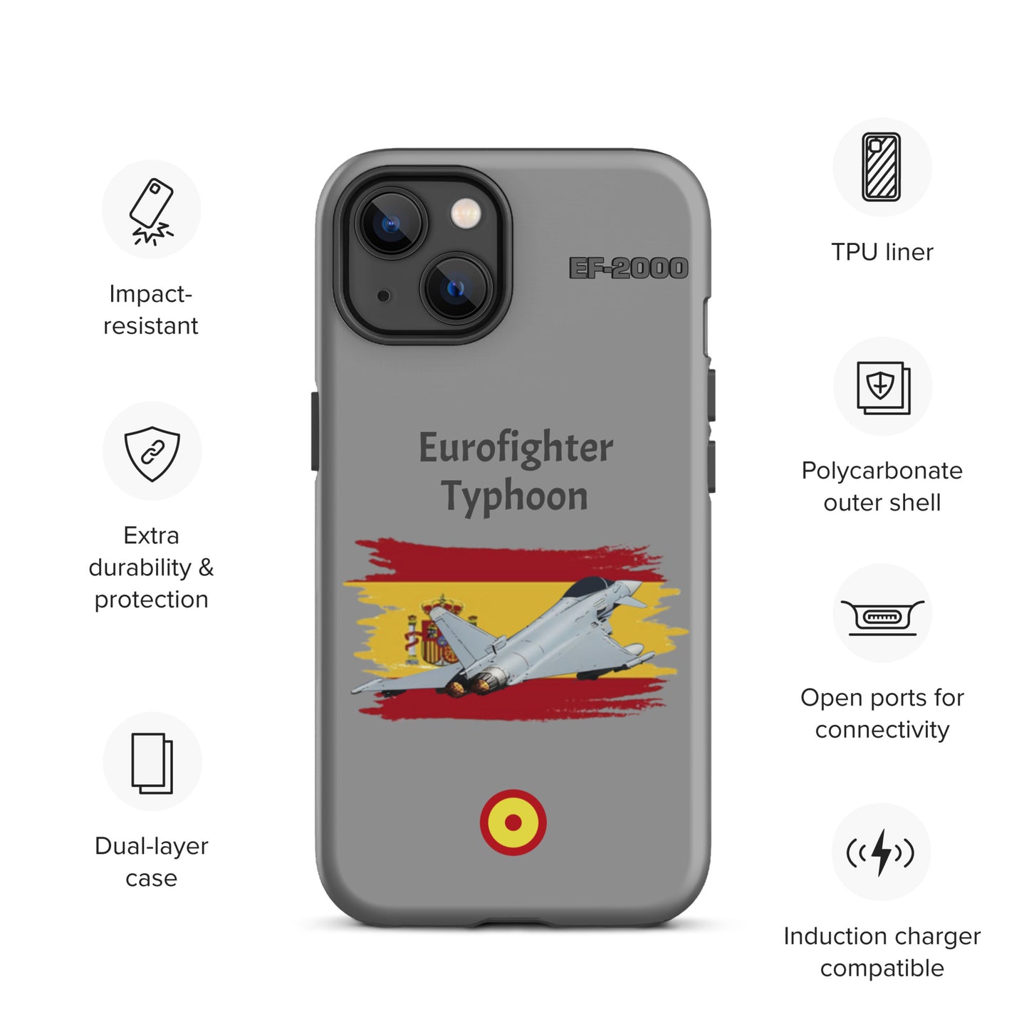 Spanish Typhoon Patriot iPhone Case (Without Quotes)