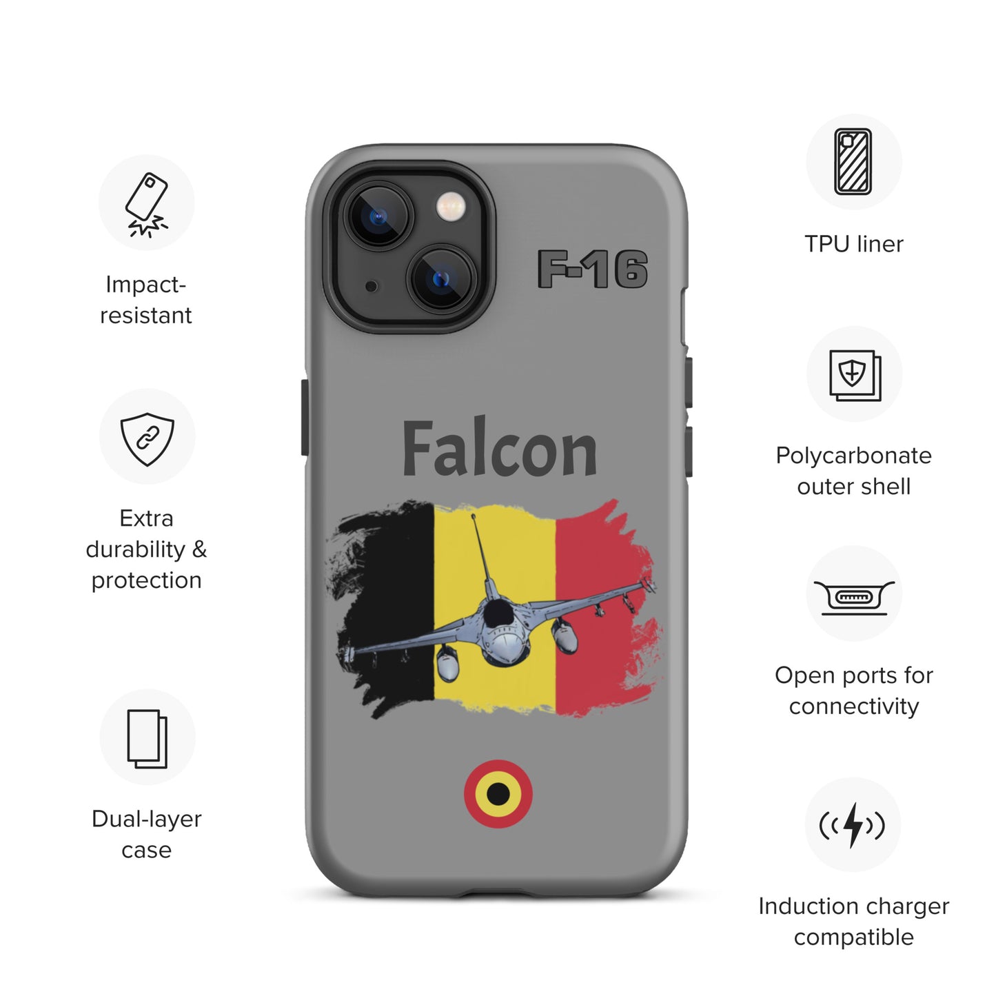 Belgium Falcon Patriot iPhone Case (Without Quotes)