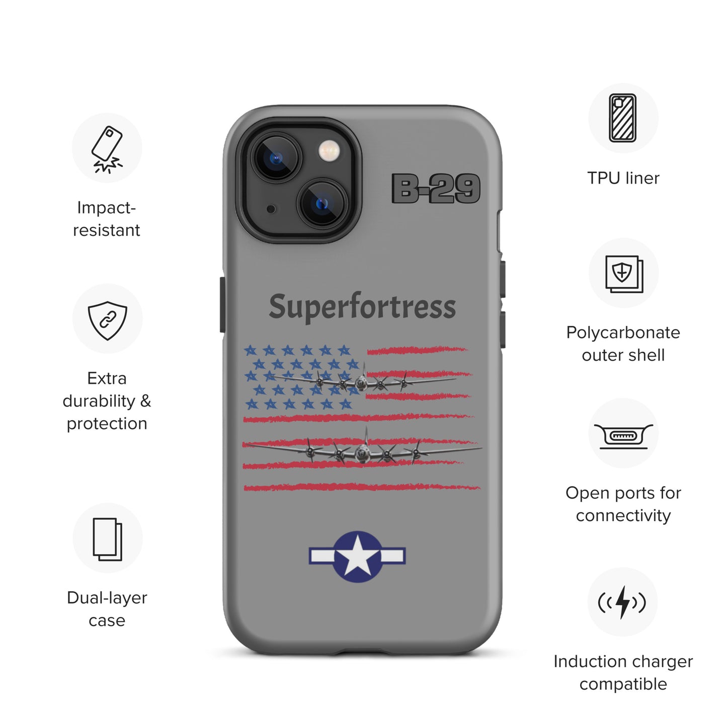 WWII Superfortress Patriot iPhone Case