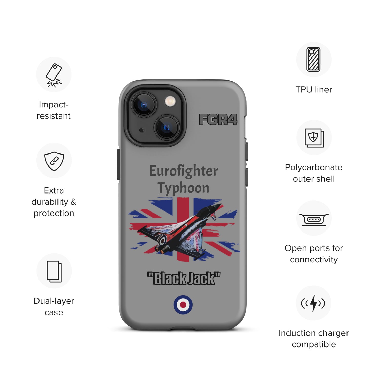 Black Jack Typhoon Patriot iPhone Case