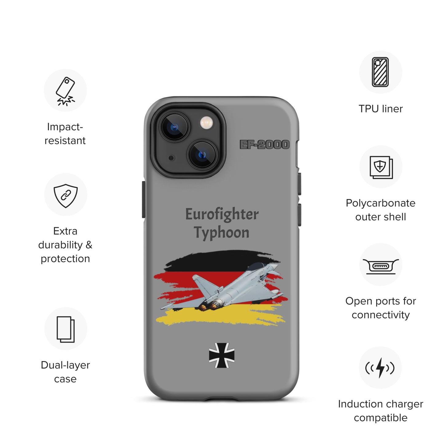 German Typhoon Patriot iPhone Case (Without Quotes)