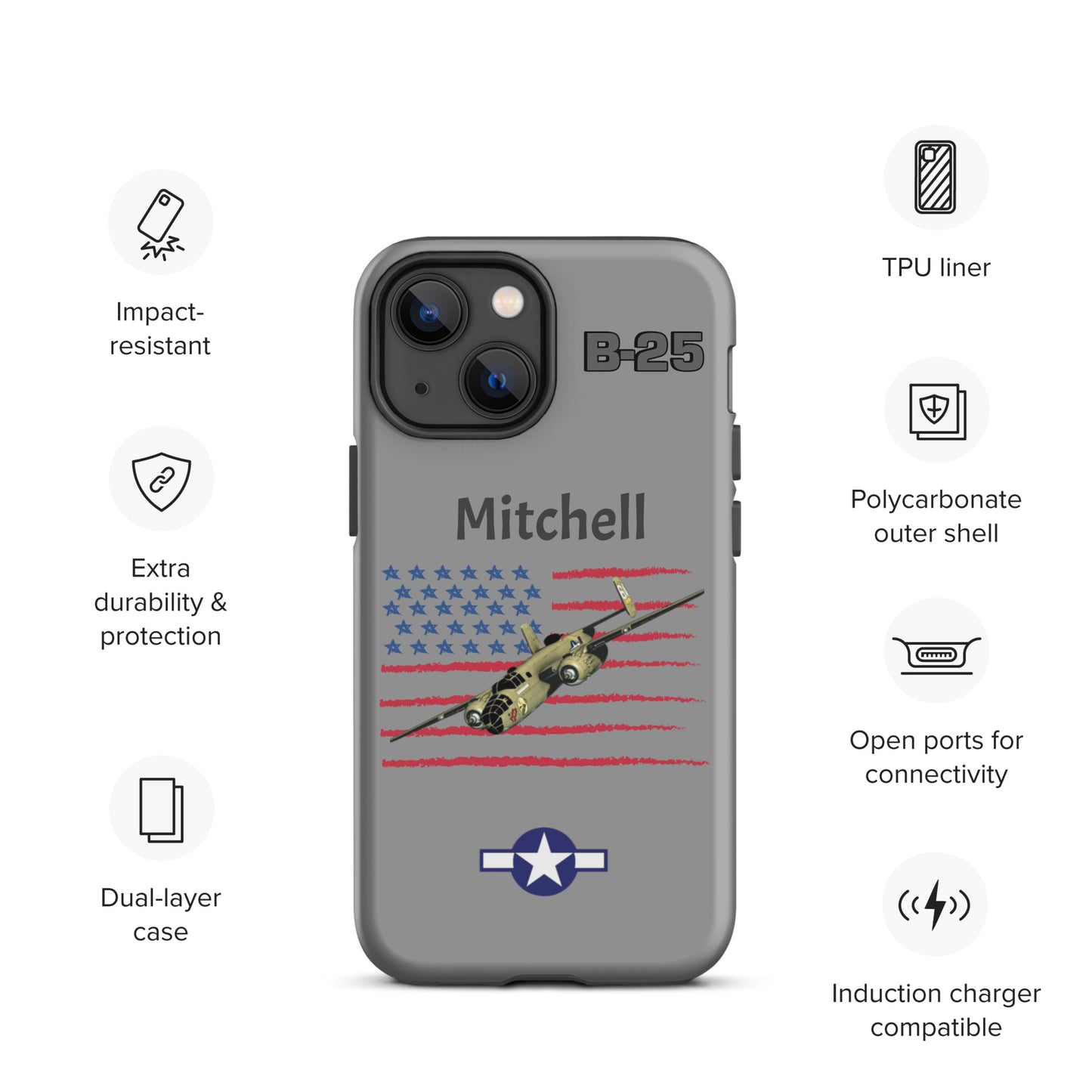 WWII Mitchell Patriot iPhone Case
