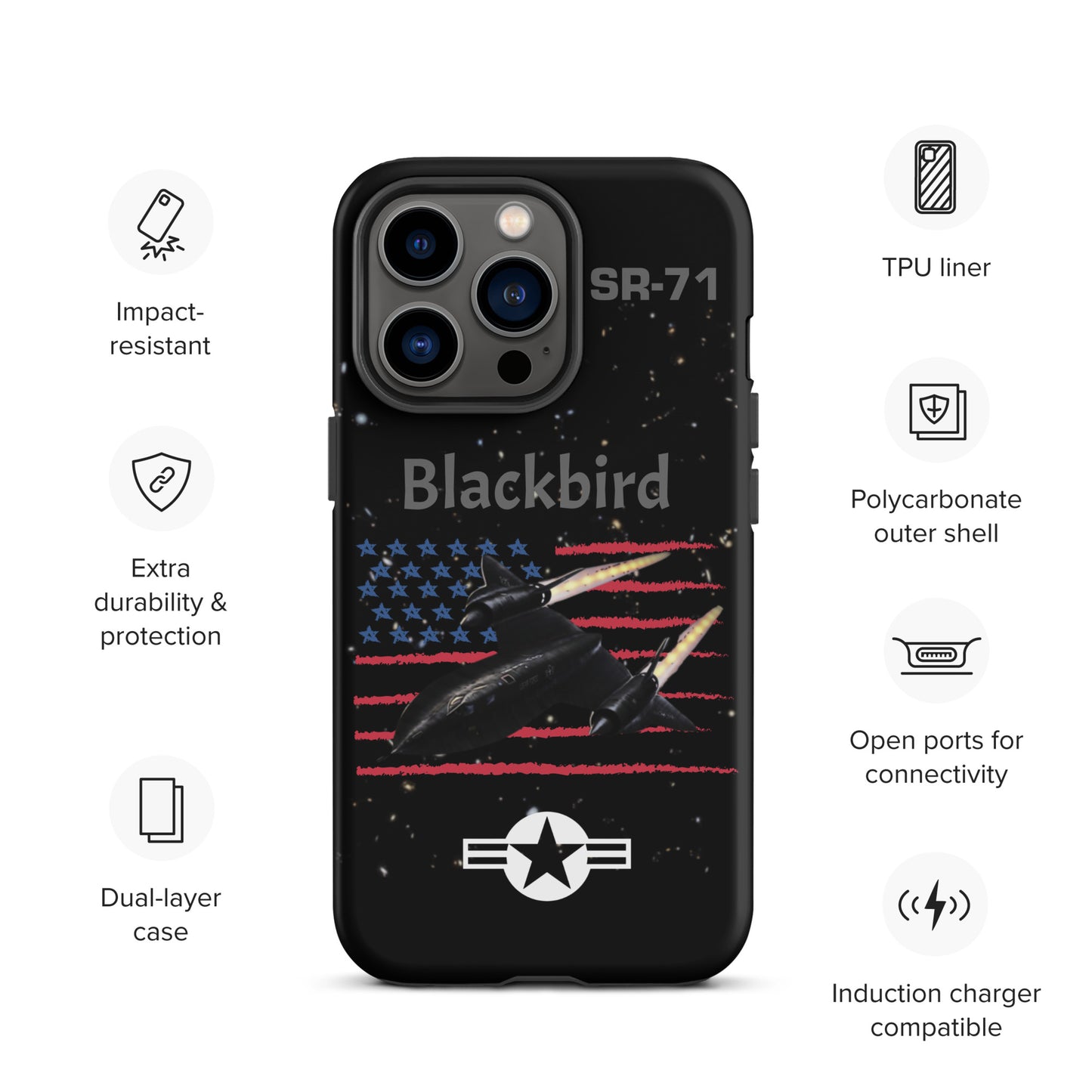 Blackbird Patriot iPhone Case (Without Quotes)