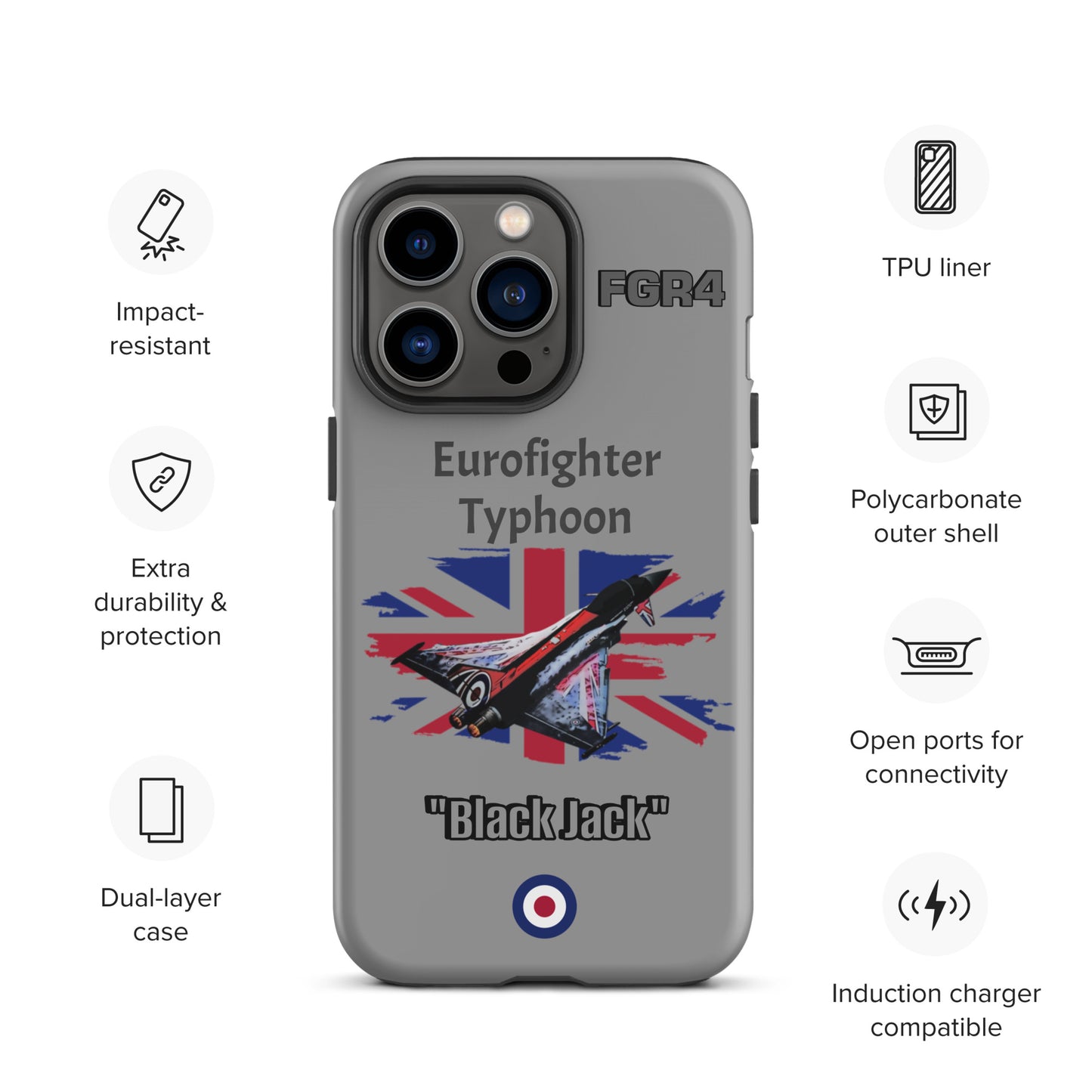 Black Jack Typhoon Patriot iPhone Case