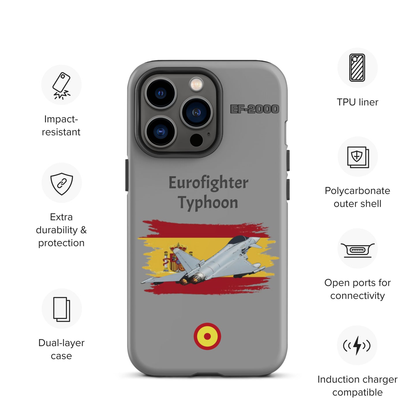 Spanish Typhoon Patriot iPhone Case (Without Quotes)