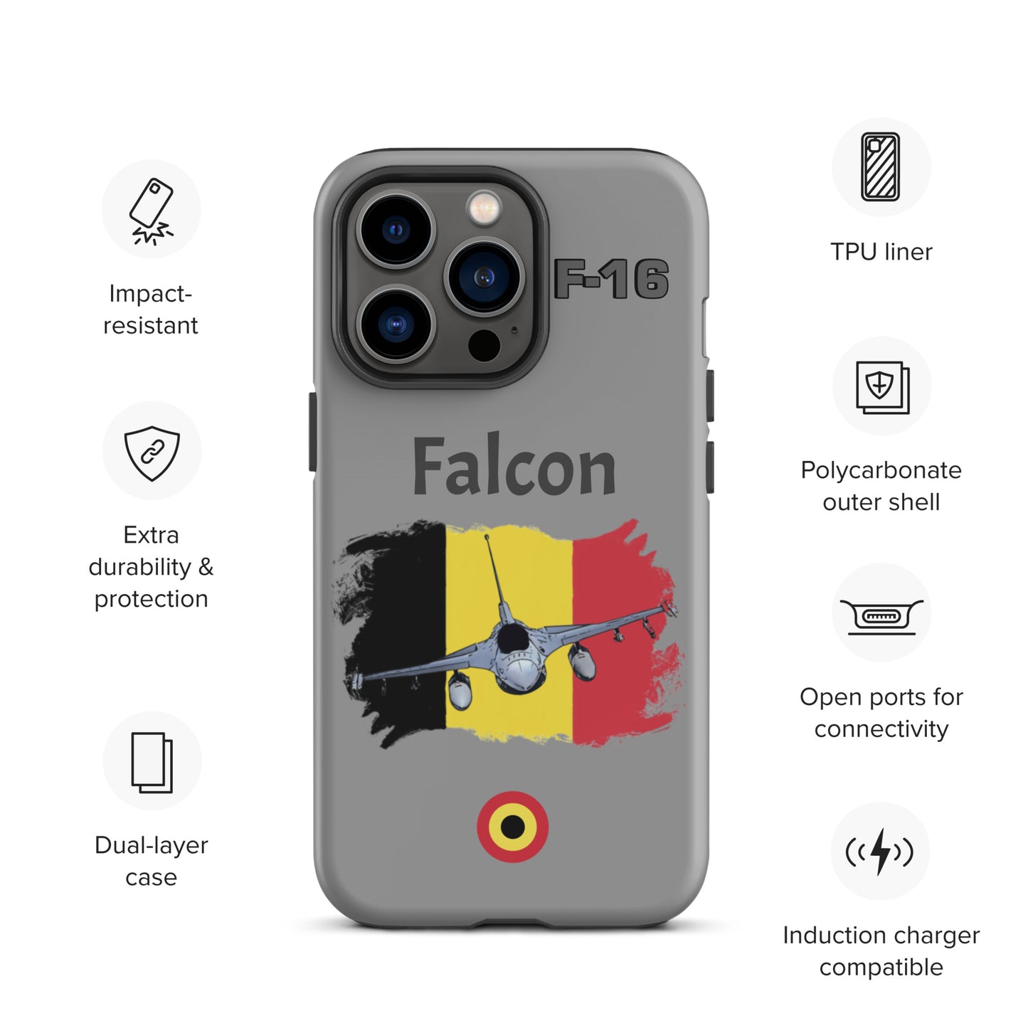Belgium Falcon Patriot iPhone Case (Without Quotes)