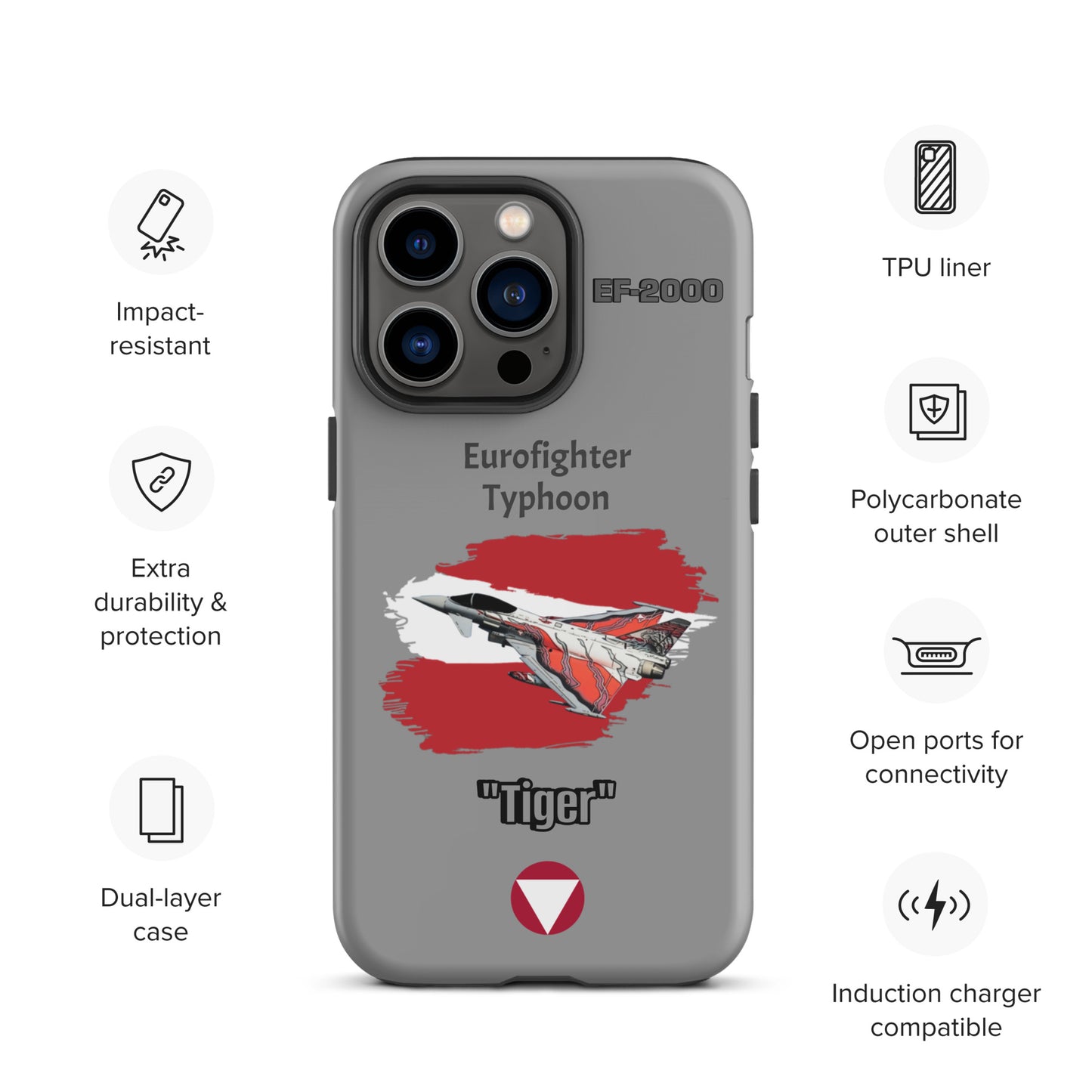 Austrian Typhoon "Tiger" Patriot iPhone Case