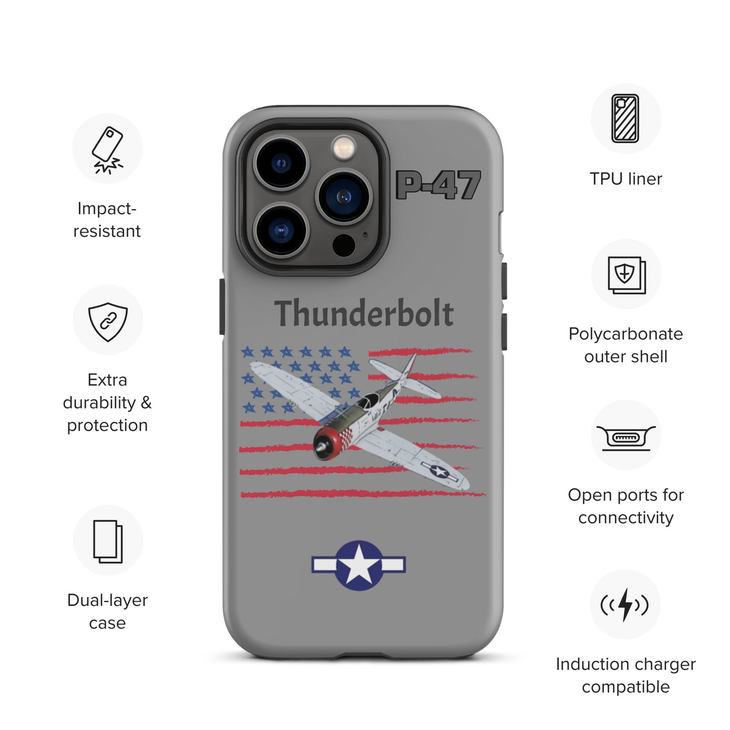 WWII Thunderbolt Patriot iPhone Case