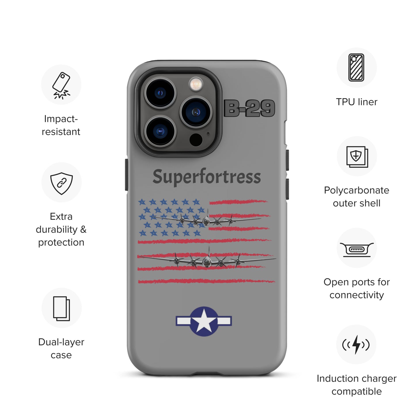 WWII Superfortress Patriot iPhone Case