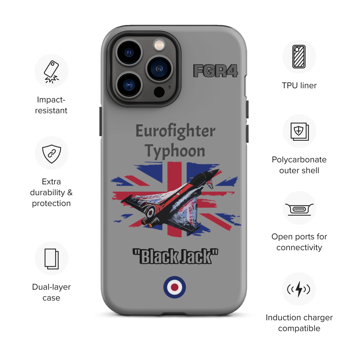 Black Jack Typhoon Patriot iPhone Case