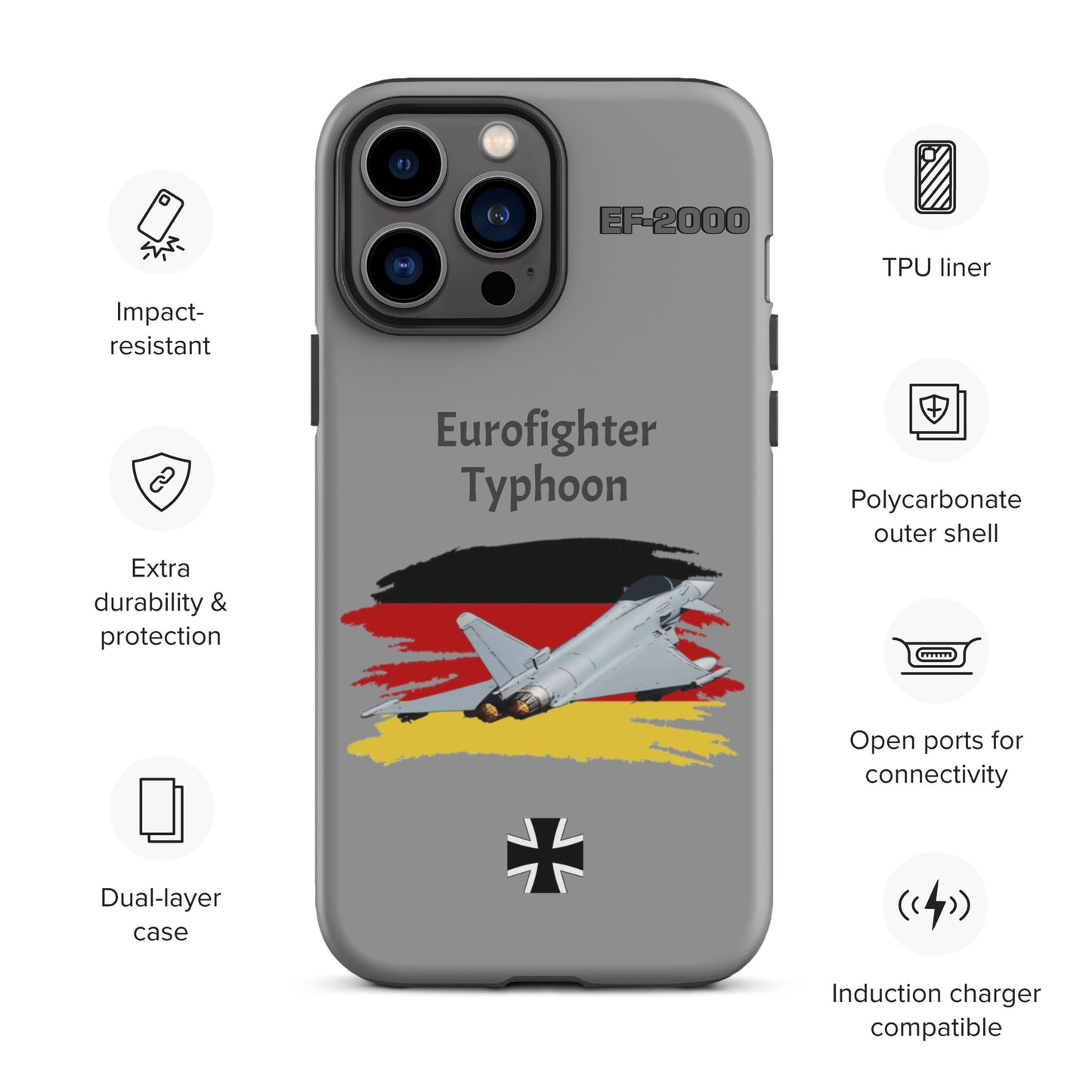 German Typhoon Patriot iPhone Case (Without Quotes)