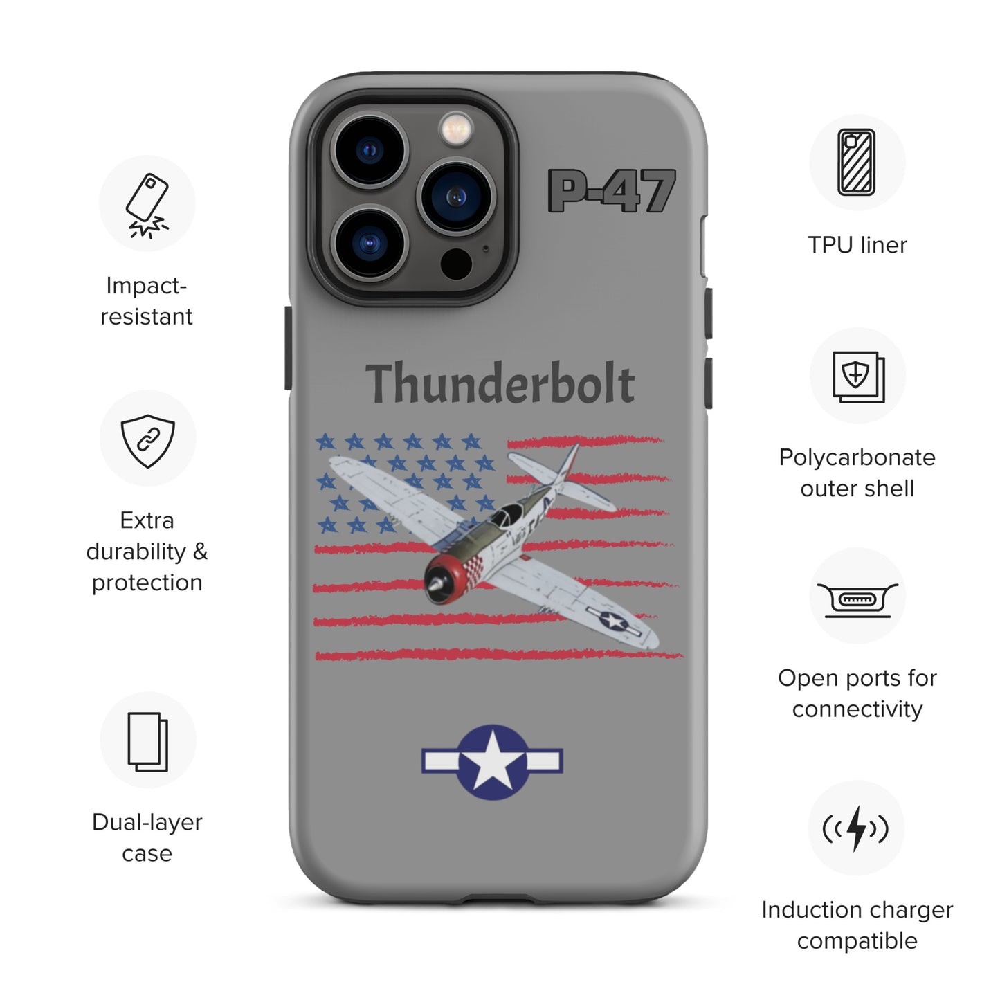 WWII Thunderbolt Patriot iPhone Case
