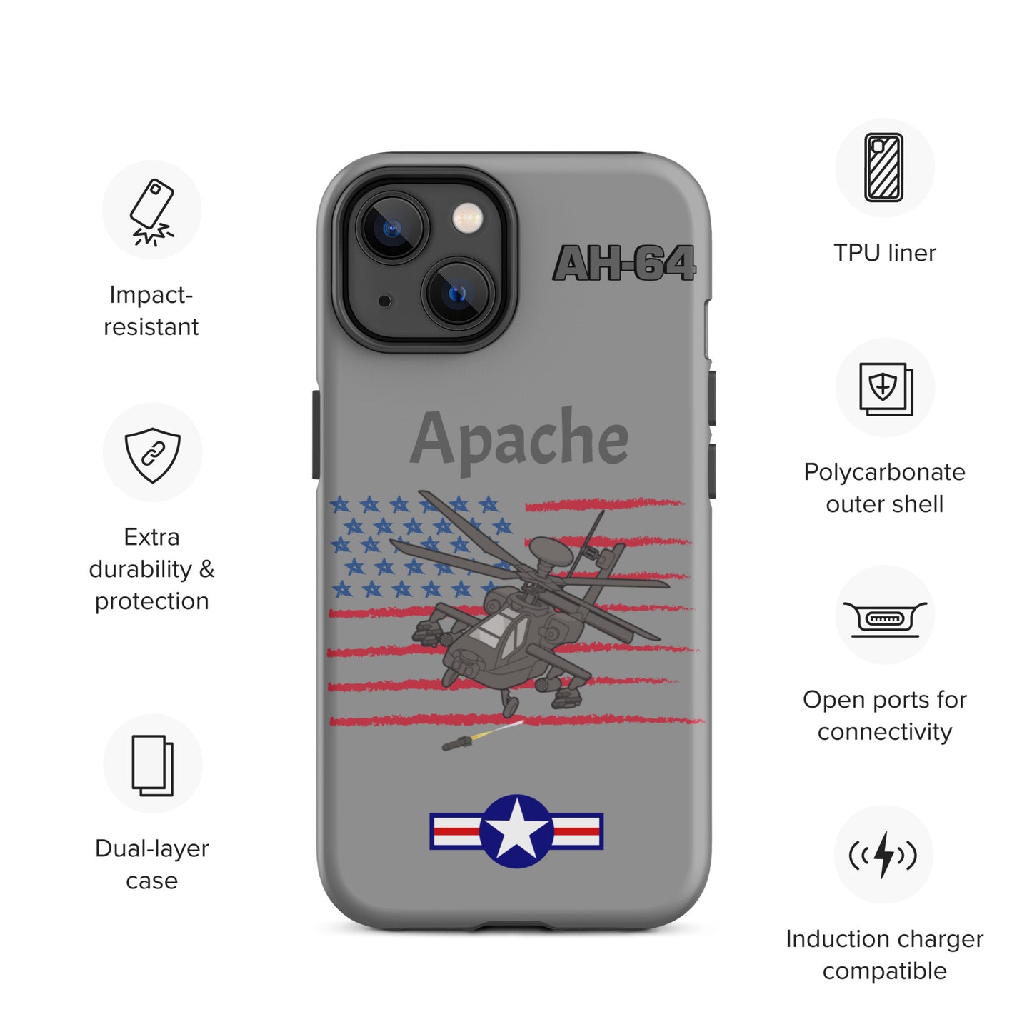Apache Patriot iPhone Case (Without Quotes)