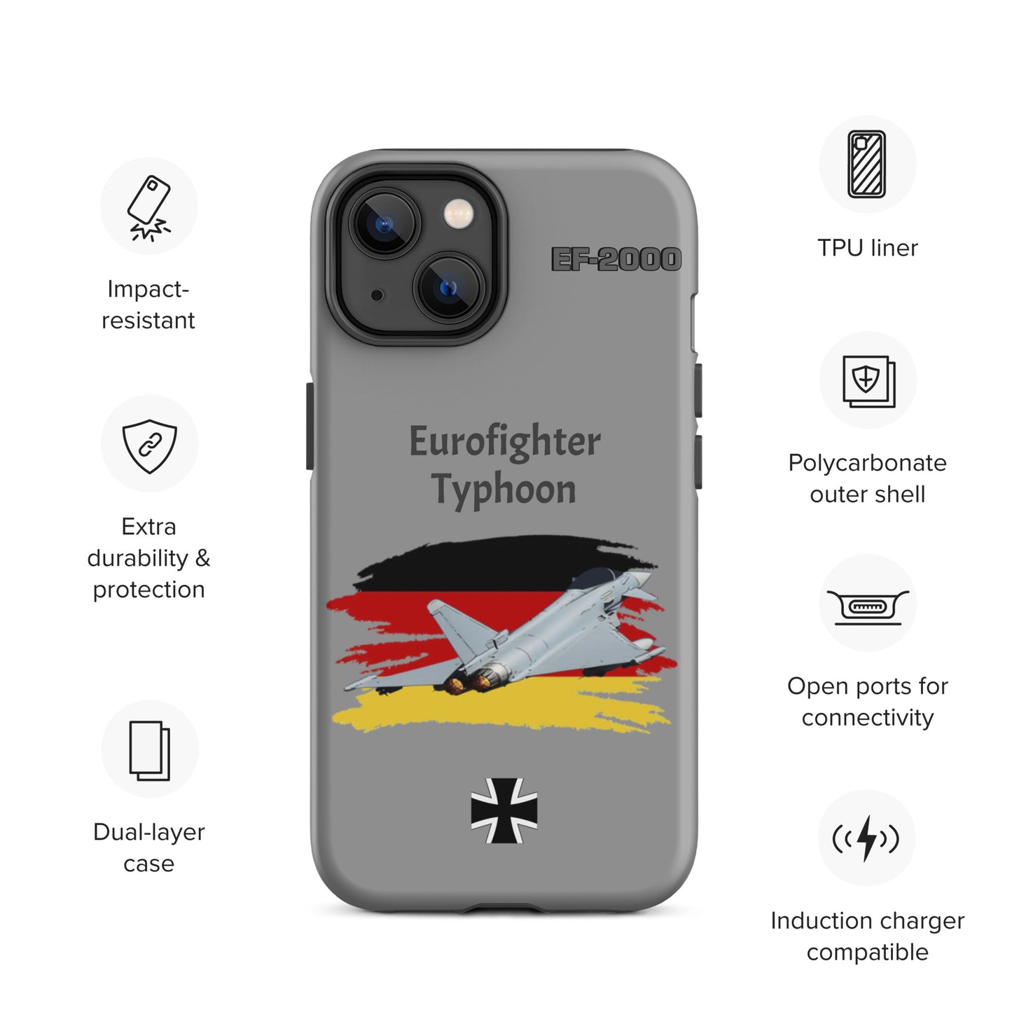 German Typhoon Patriot iPhone Case (Without Quotes)