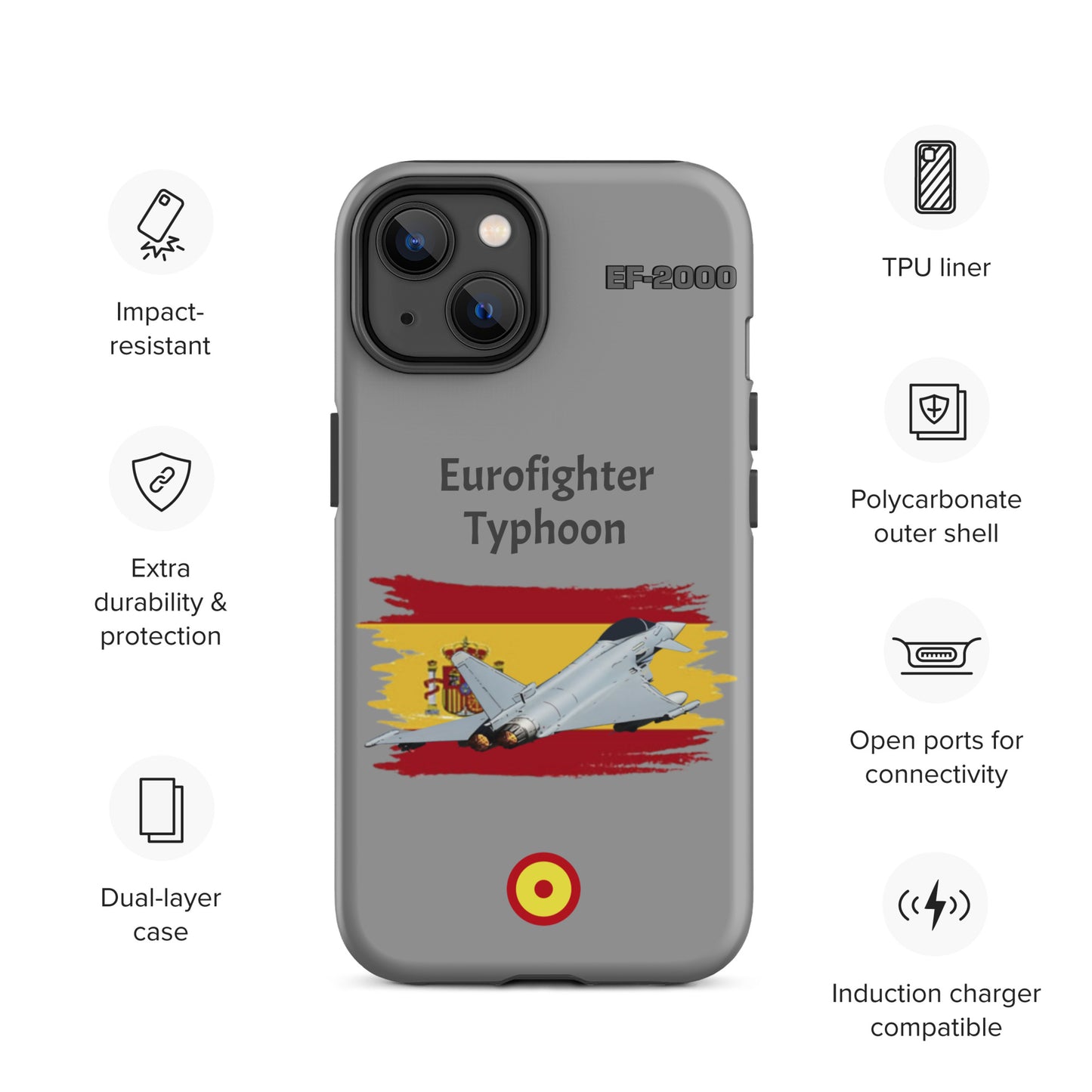 Spanish Typhoon Patriot iPhone Case (Without Quotes)
