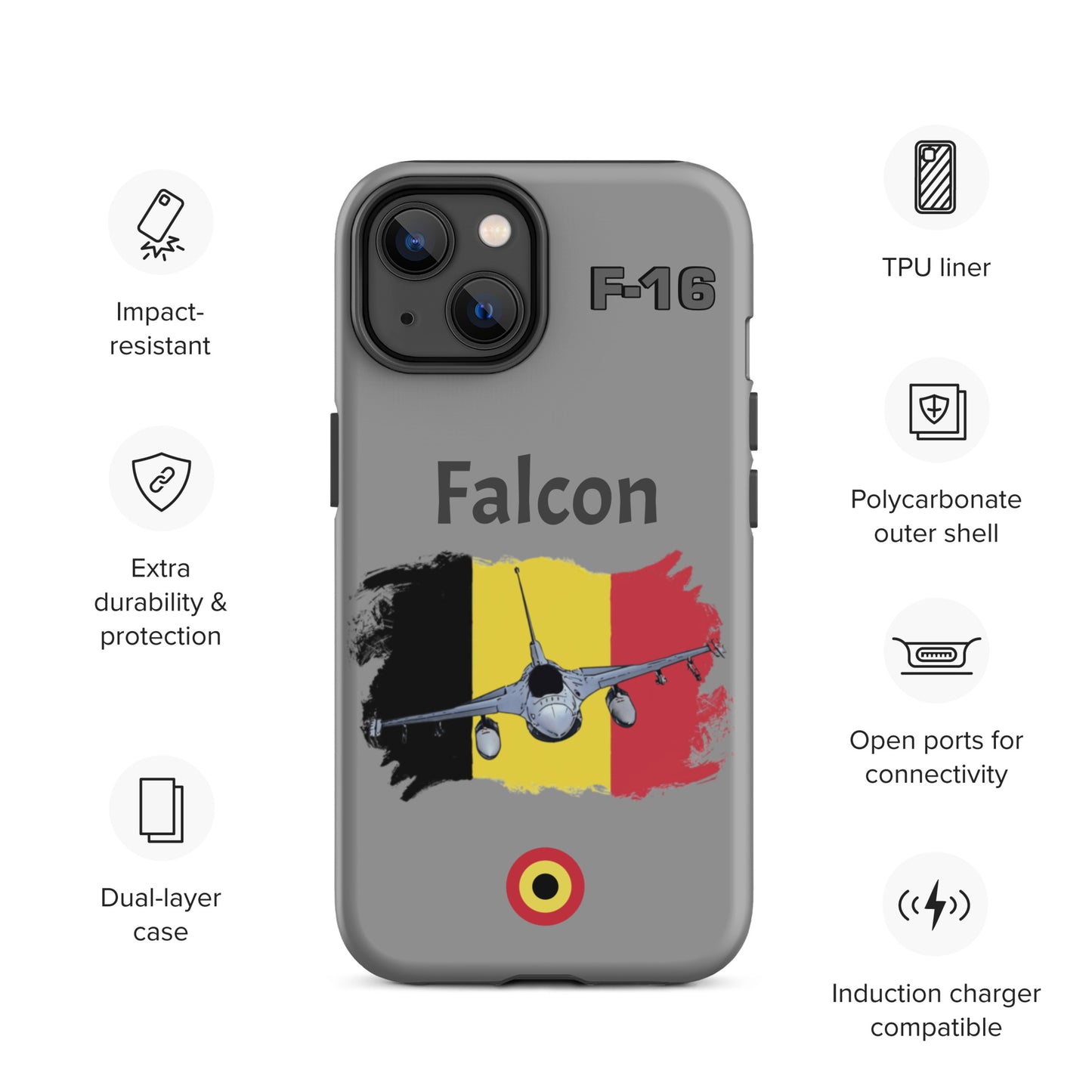 Belgium Falcon Patriot iPhone Case (Without Quotes)