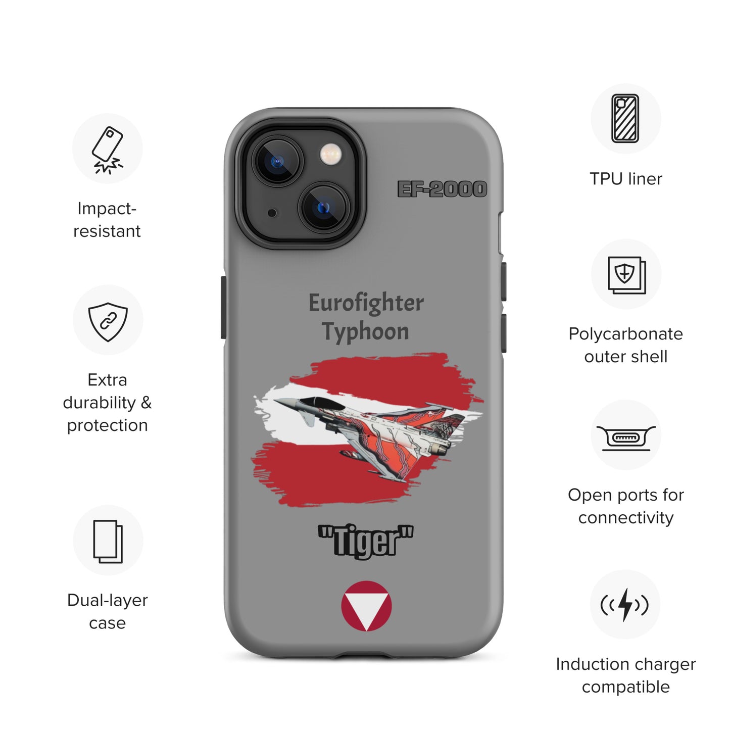 Austrian Typhoon "Tiger" Patriot iPhone Case