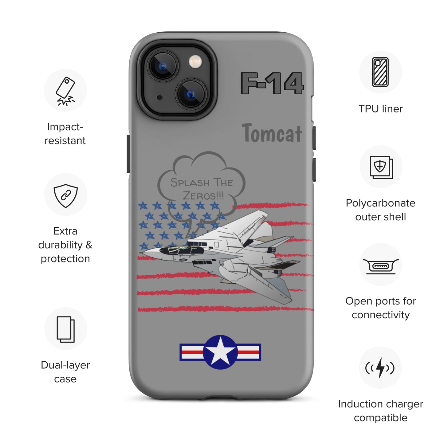 Patriot Tomcat iPhone Case (Without Quotes)