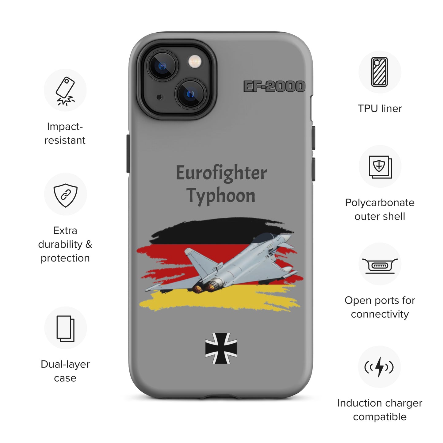 German Typhoon Patriot iPhone Case (Without Quotes)