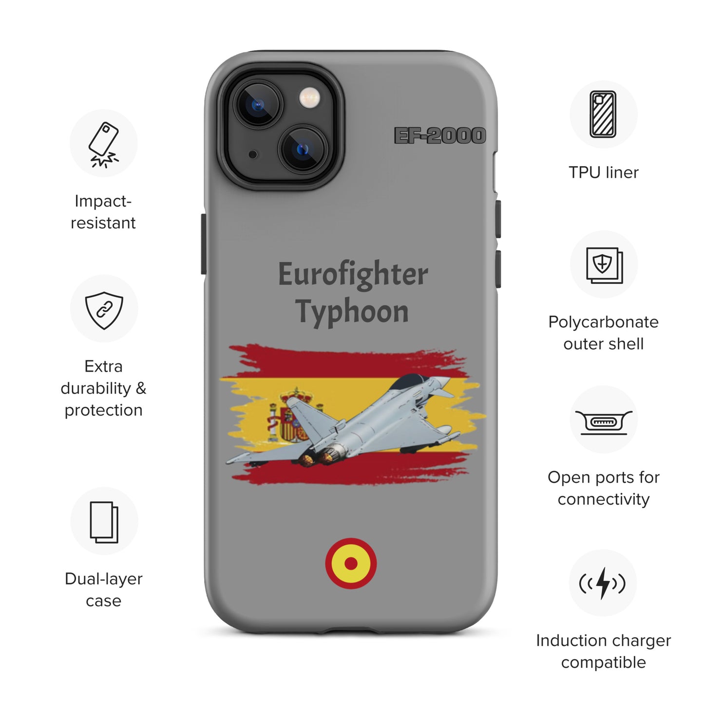 Spanish Typhoon Patriot iPhone Case (Without Quotes)