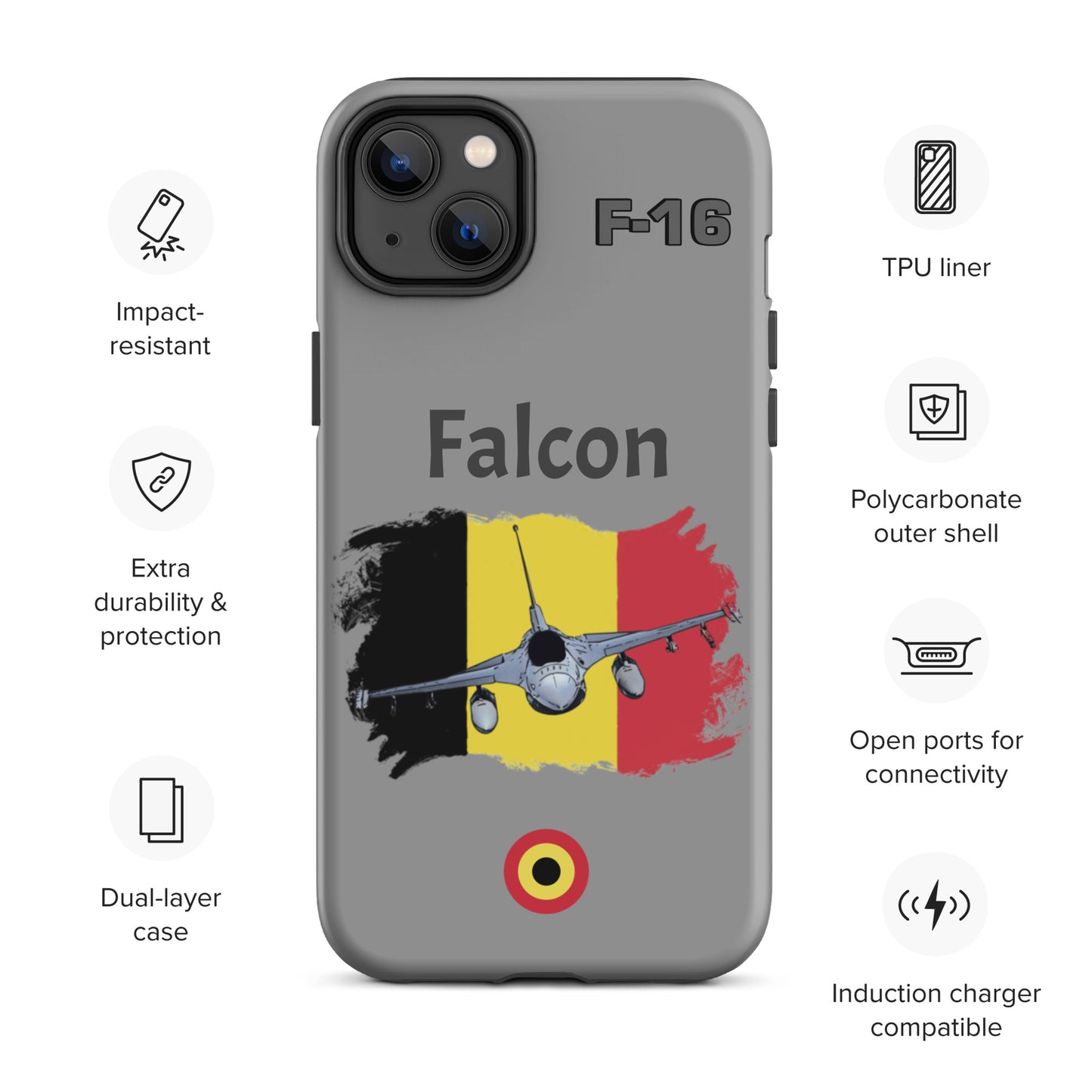 Belgium Falcon Patriot iPhone Case (Without Quotes)