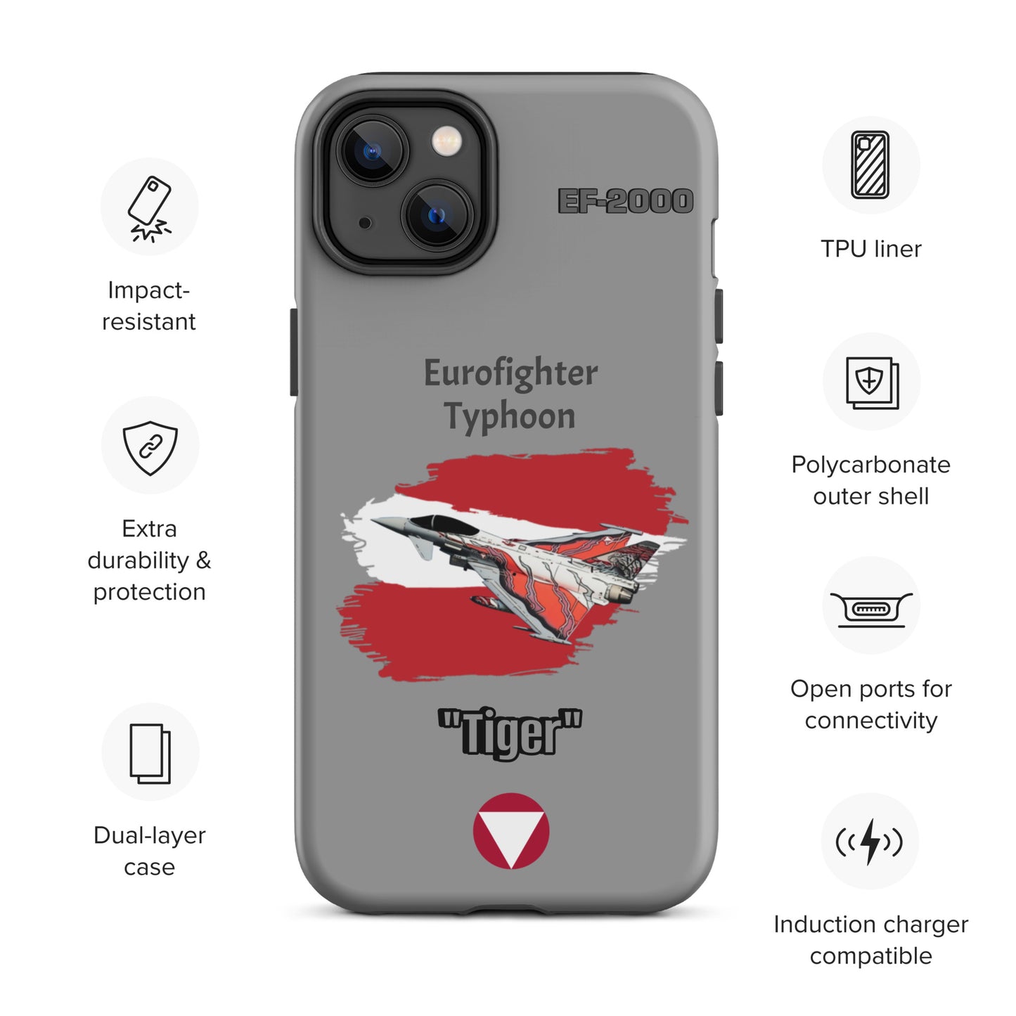 Austrian Typhoon "Tiger" Patriot iPhone Case