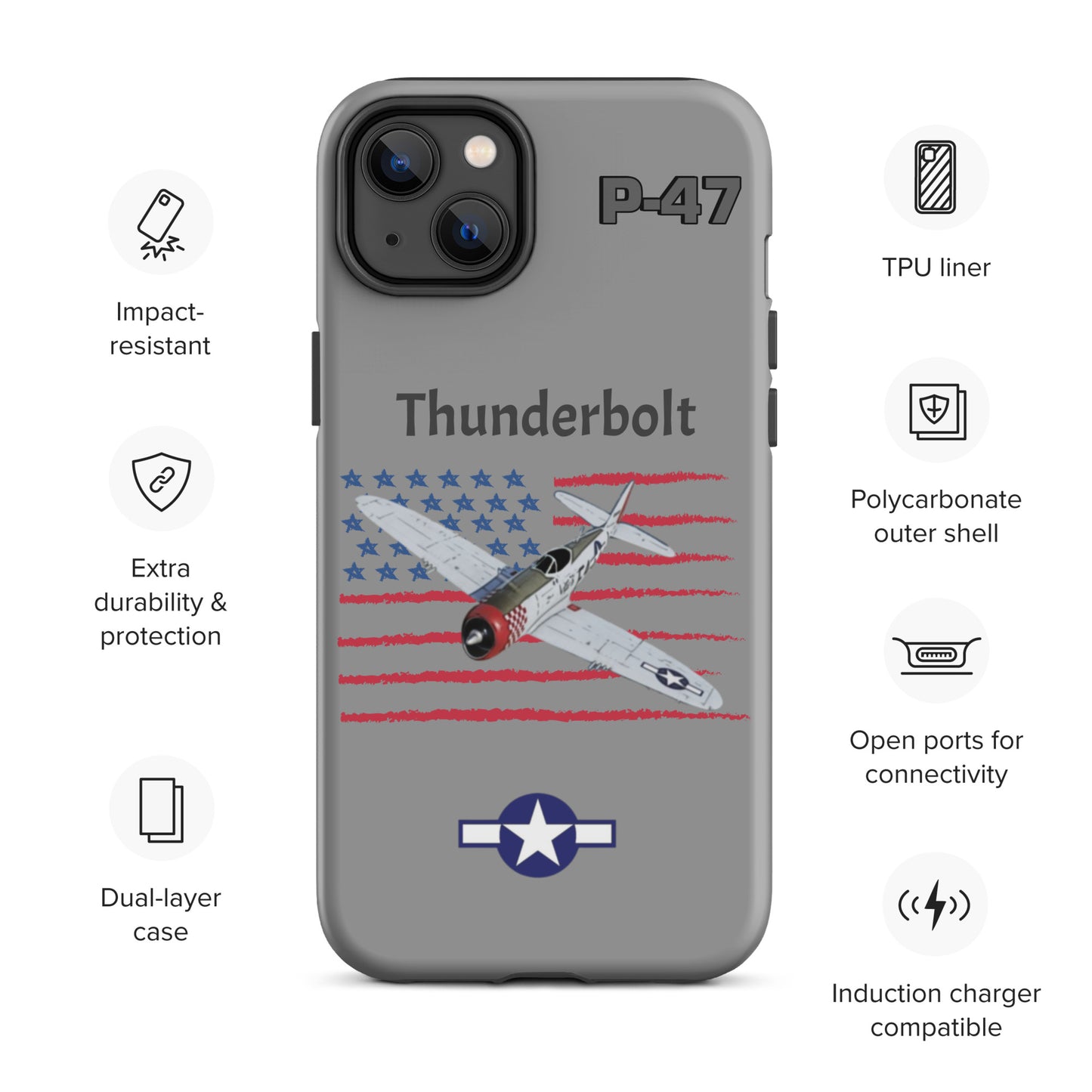 WWII Thunderbolt Patriot iPhone Case