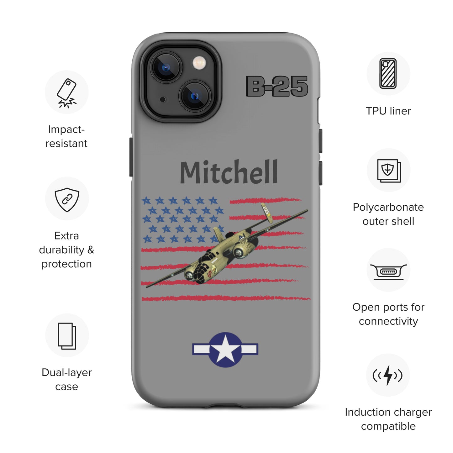 WWII Mitchell Patriot iPhone Case