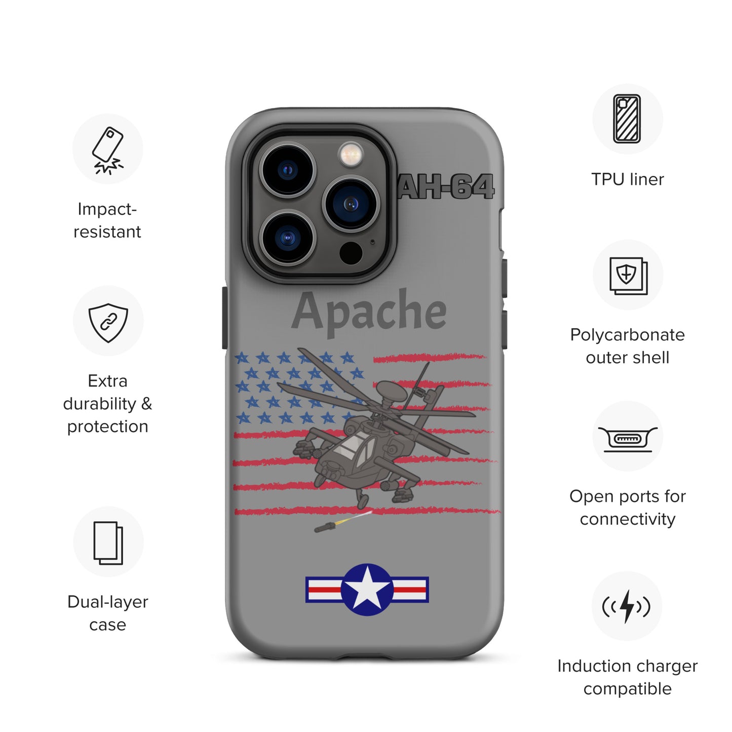 Apache Patriot iPhone Case (Without Quotes)