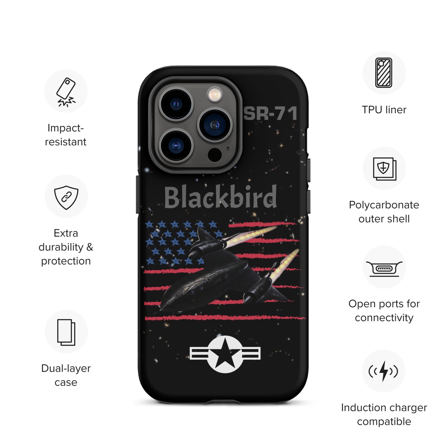 Blackbird Patriot iPhone Case (Without Quotes)