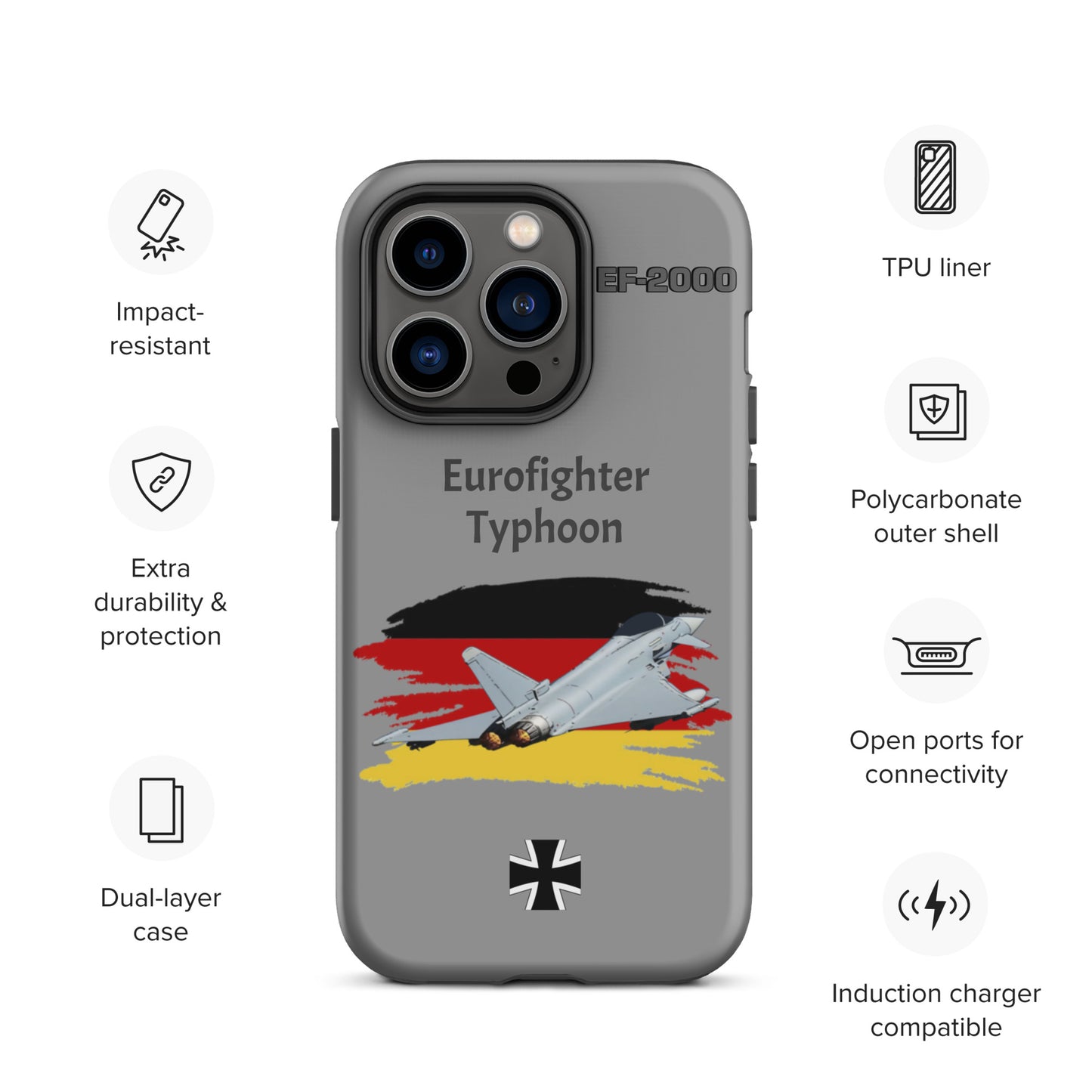 German Typhoon Patriot iPhone Case (Without Quotes)