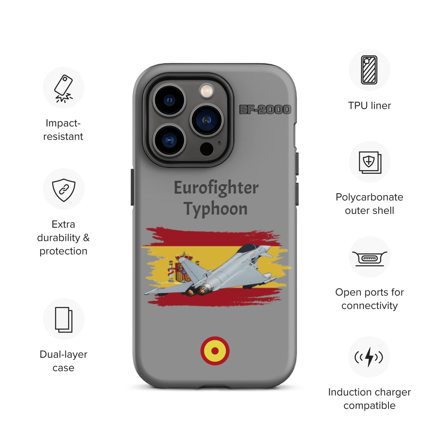 Spanish Typhoon Patriot iPhone Case (Without Quotes)