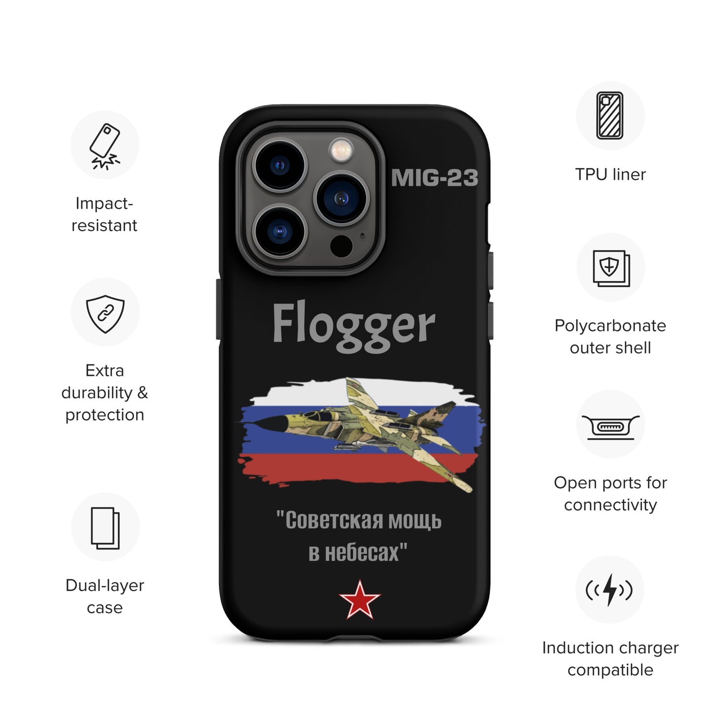 Black Case Flogger Patriot iPhone Case