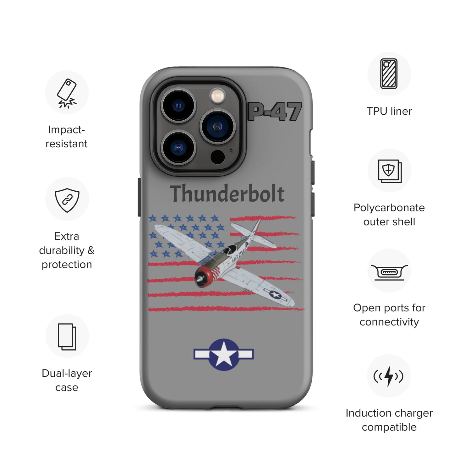 WWII Thunderbolt Patriot iPhone Case