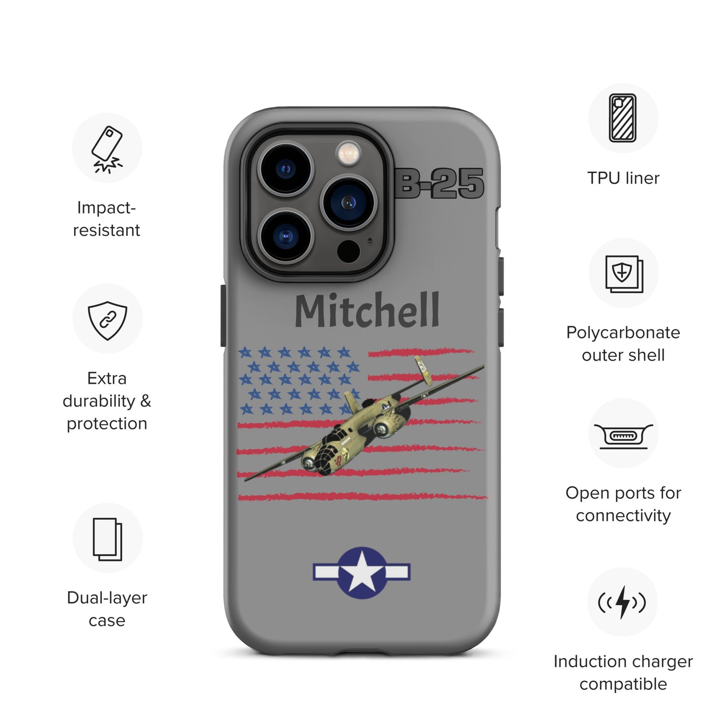 WWII Mitchell Patriot iPhone Case