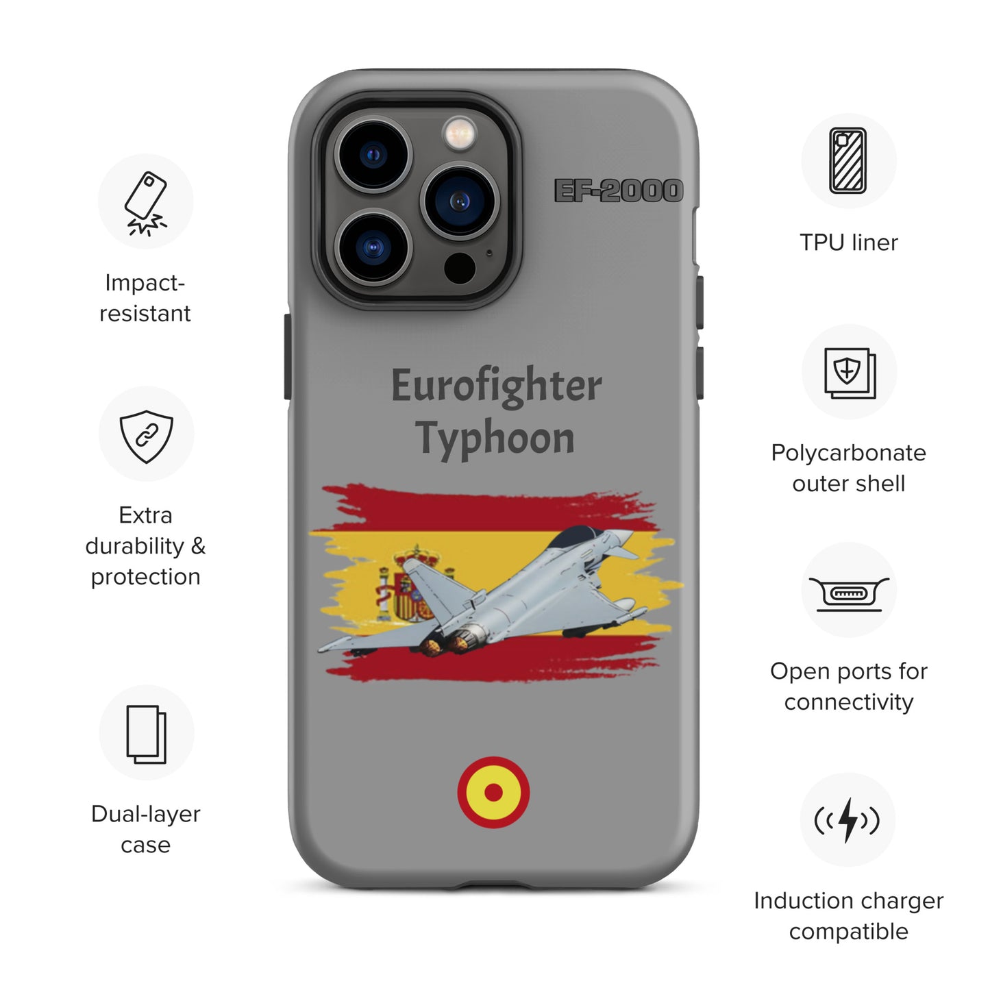 Spanish Typhoon Patriot iPhone Case (Without Quotes)