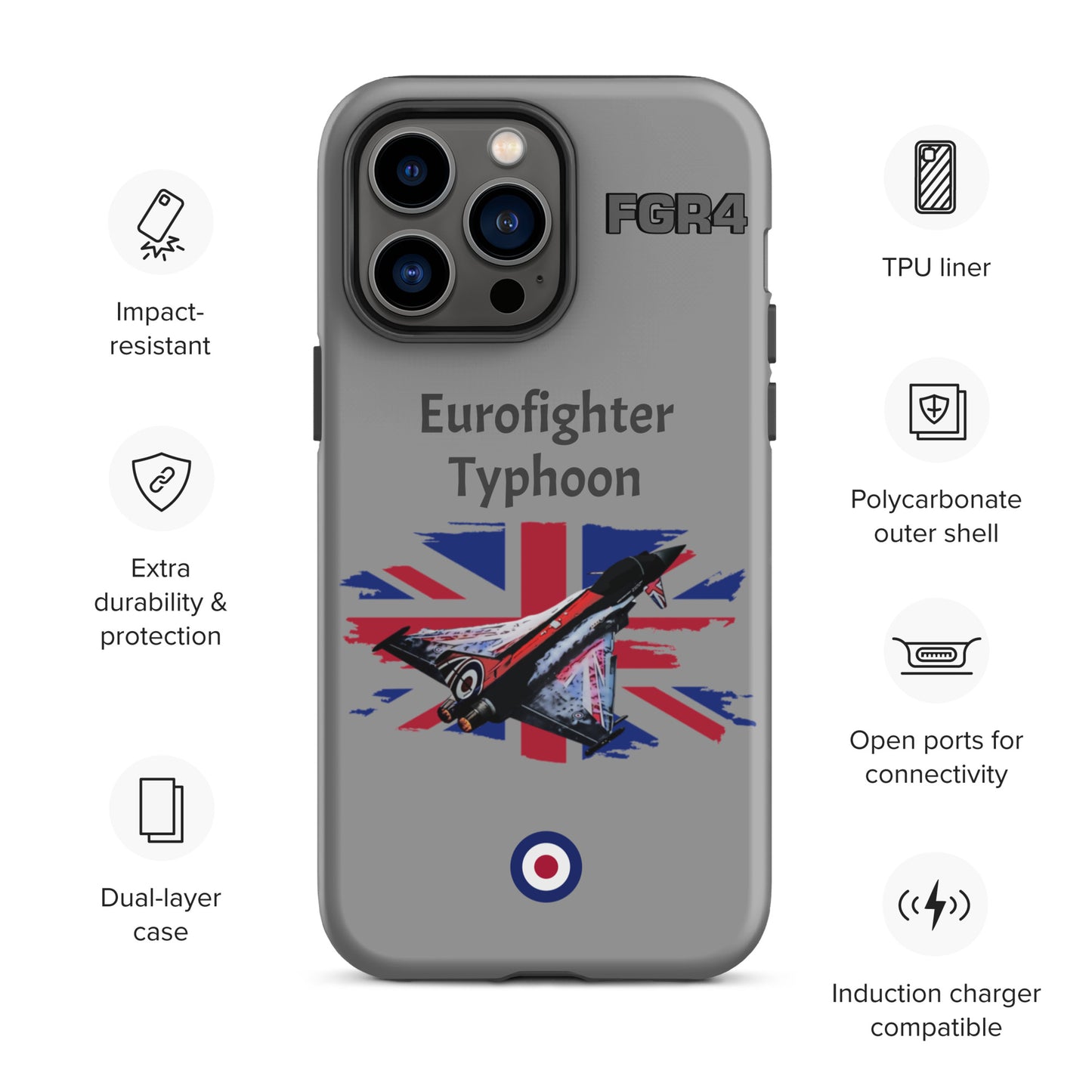 Black Jack Typhoon Patriot iPhone Case (Without Quotes)