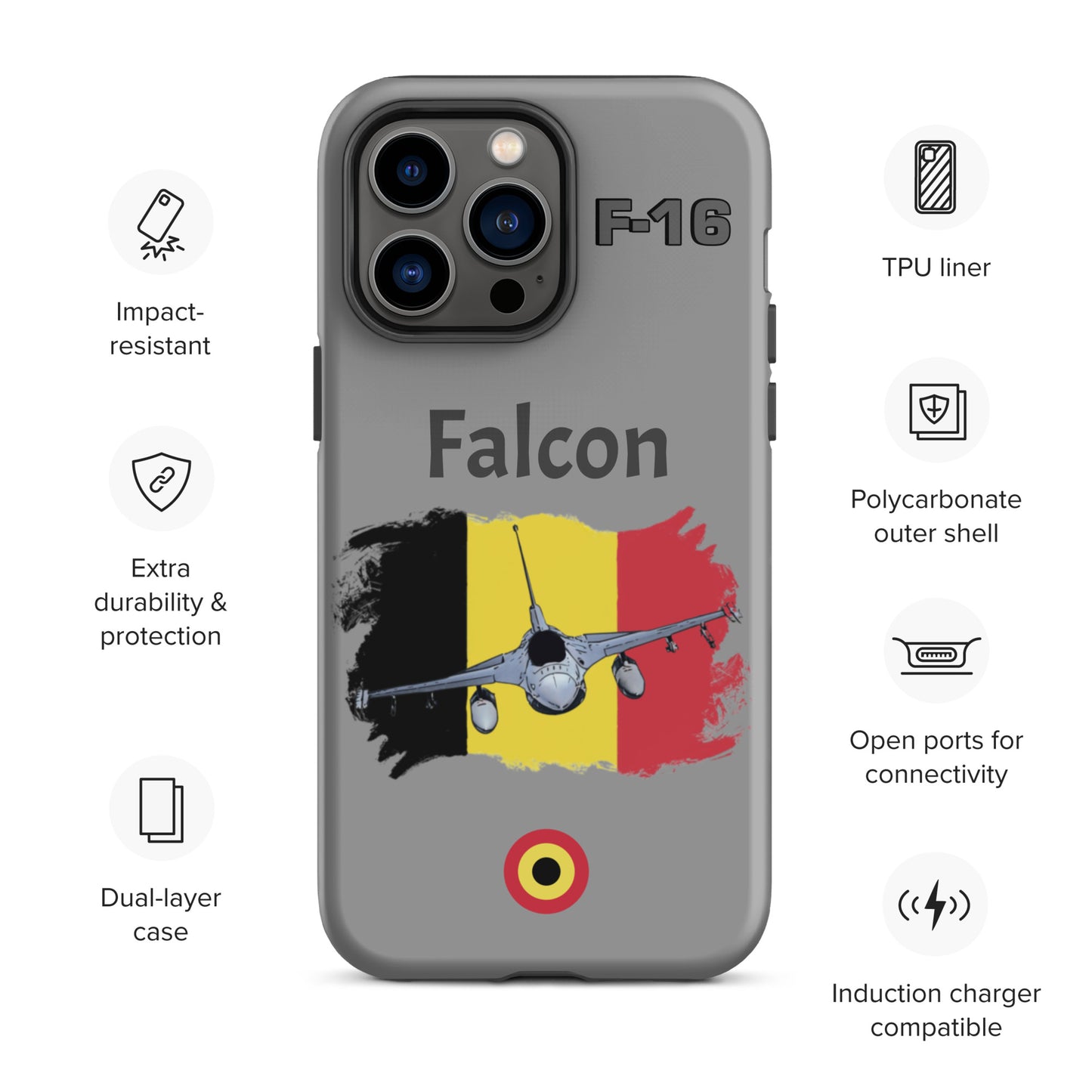 Belgium Falcon Patriot iPhone Case (Without Quotes)