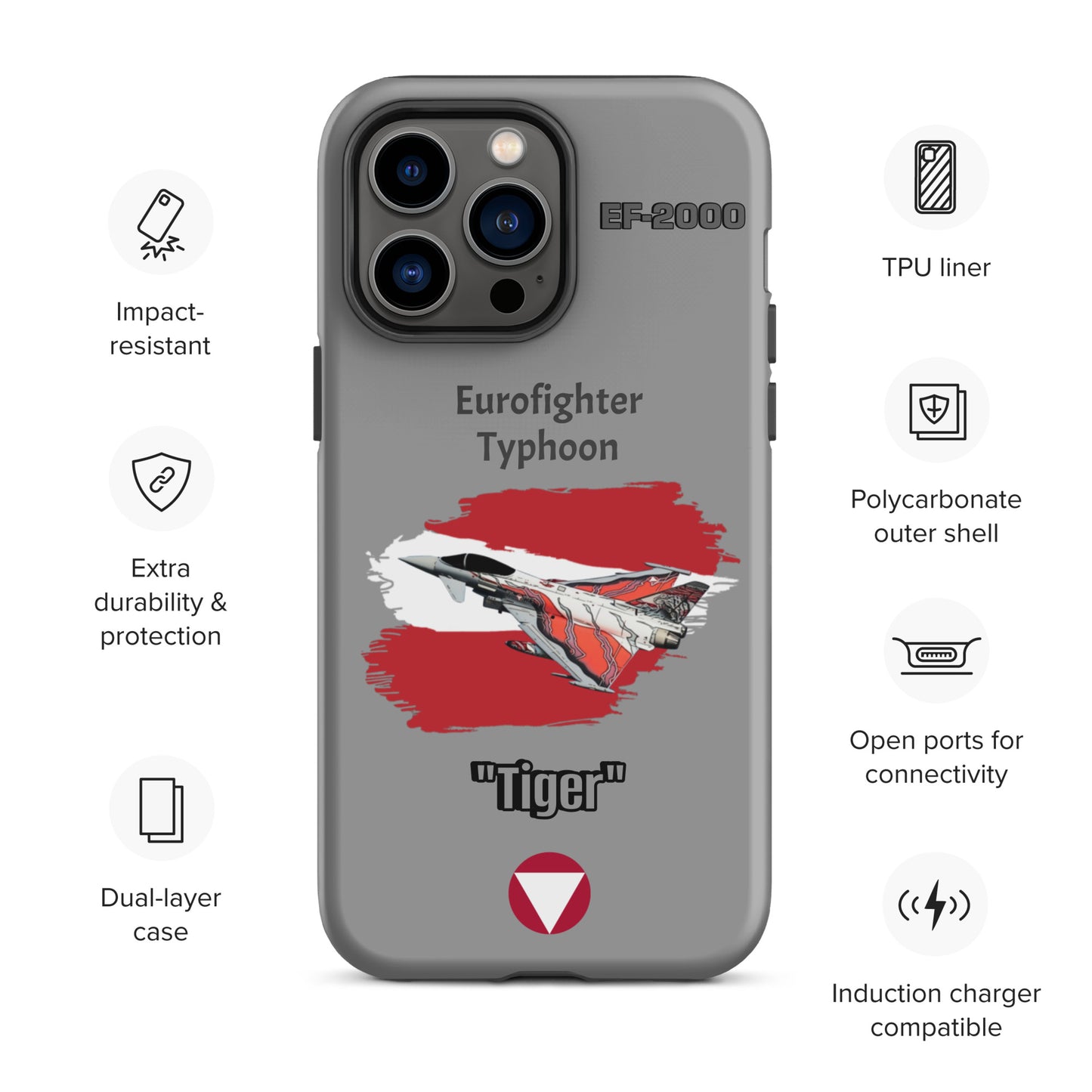 Austrian Typhoon "Tiger" Patriot iPhone Case