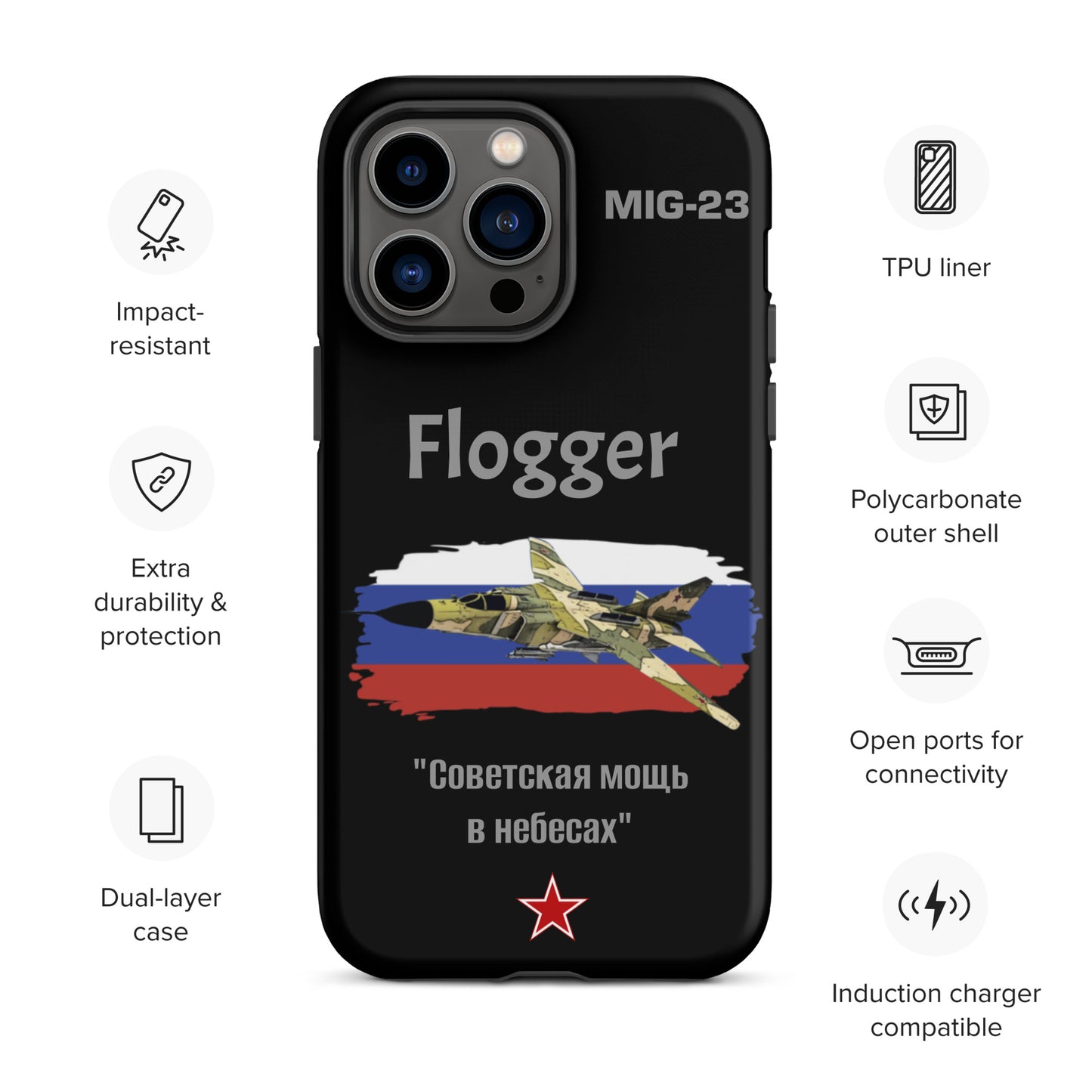 Black Case Flogger Patriot iPhone Case