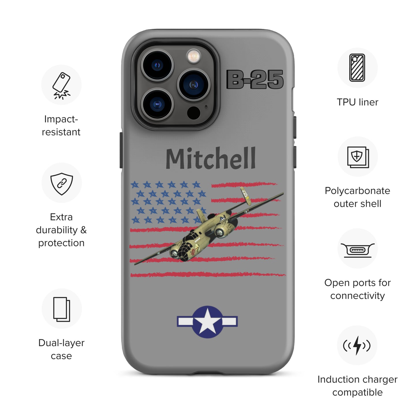 WWII Mitchell Patriot iPhone Case