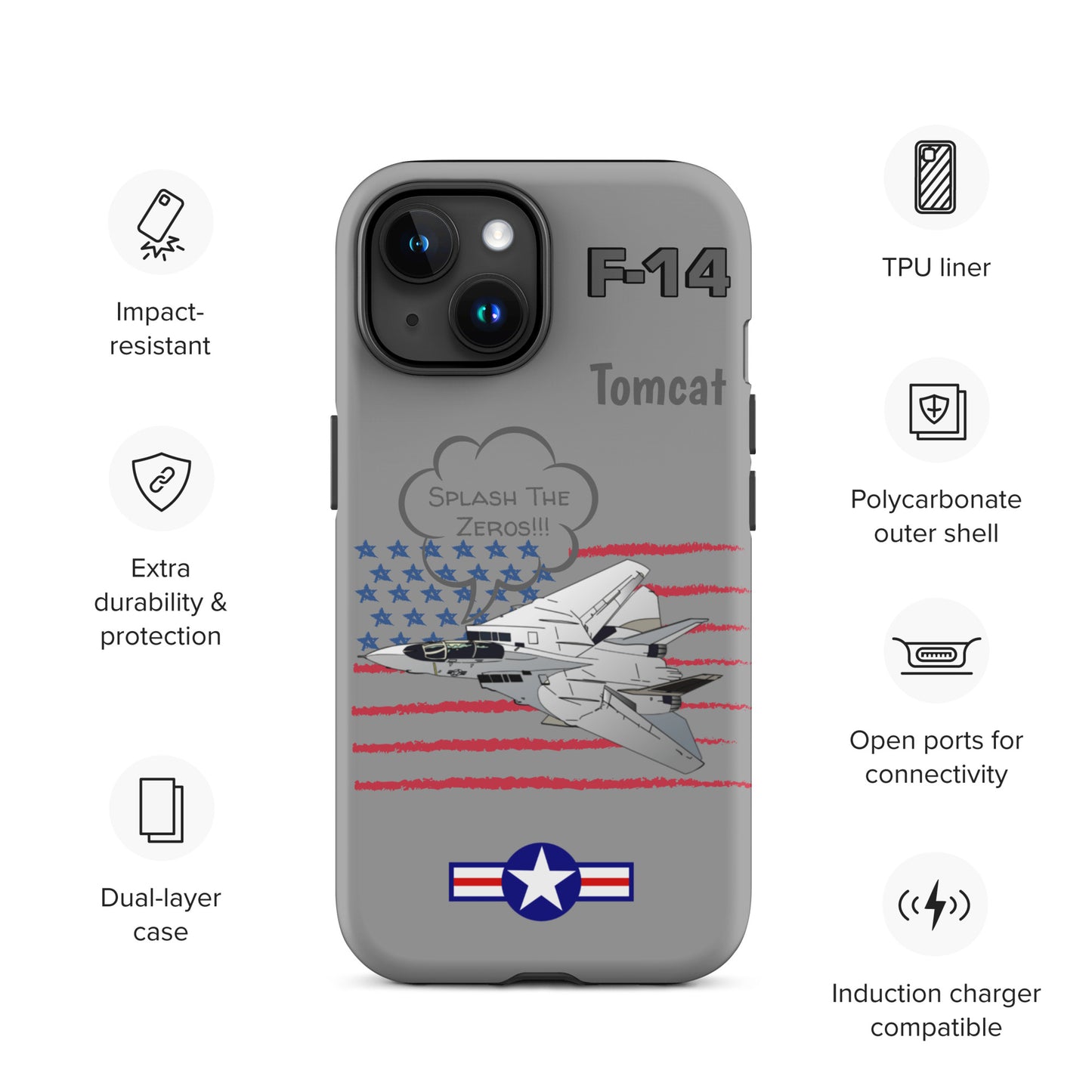 Patriot Tomcat iPhone Case (Without Quotes)