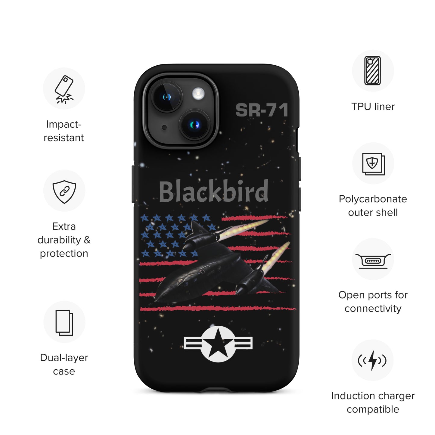 Blackbird Patriot iPhone Case (Without Quotes)