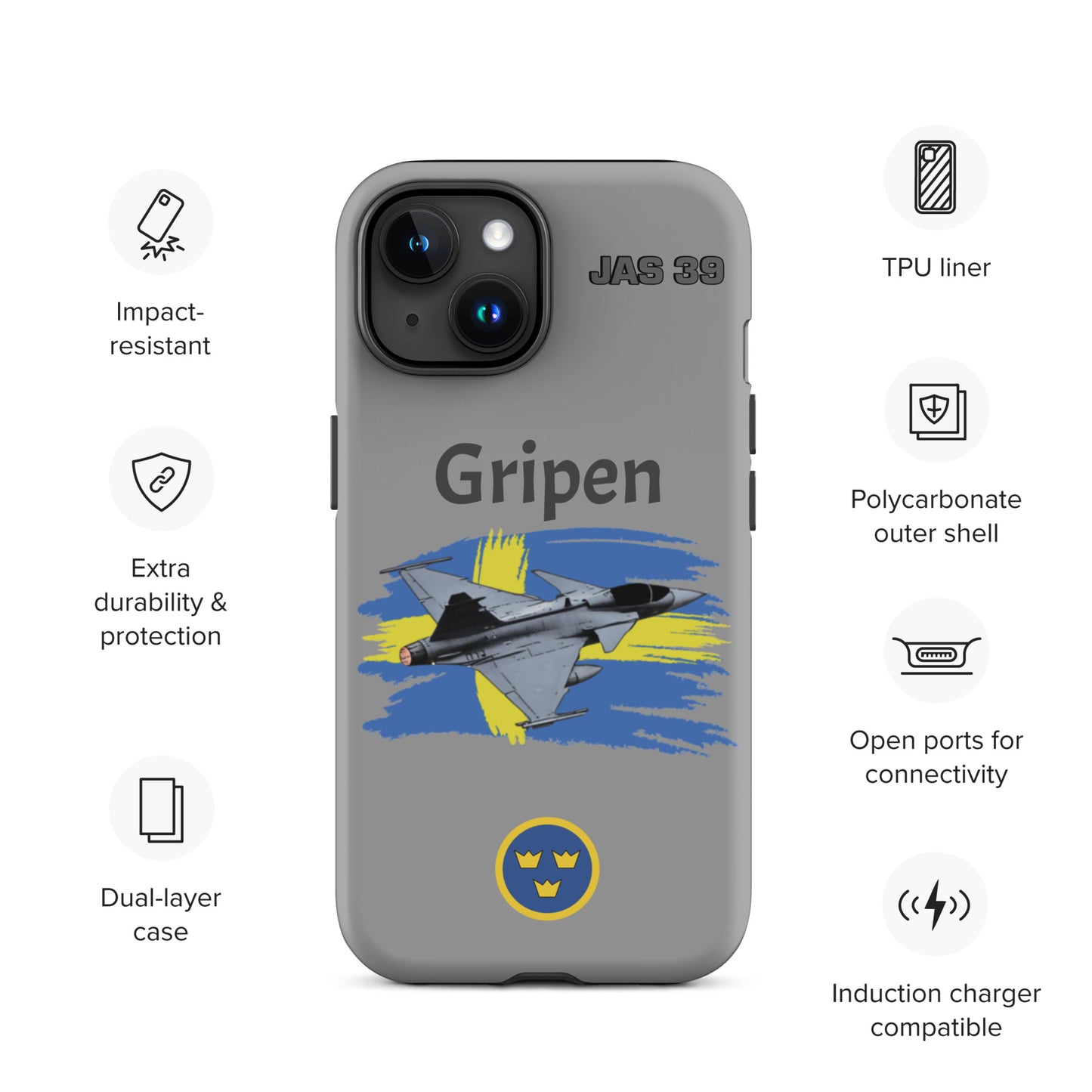 Gripen Patriot iPhone Case (Without Quotes)